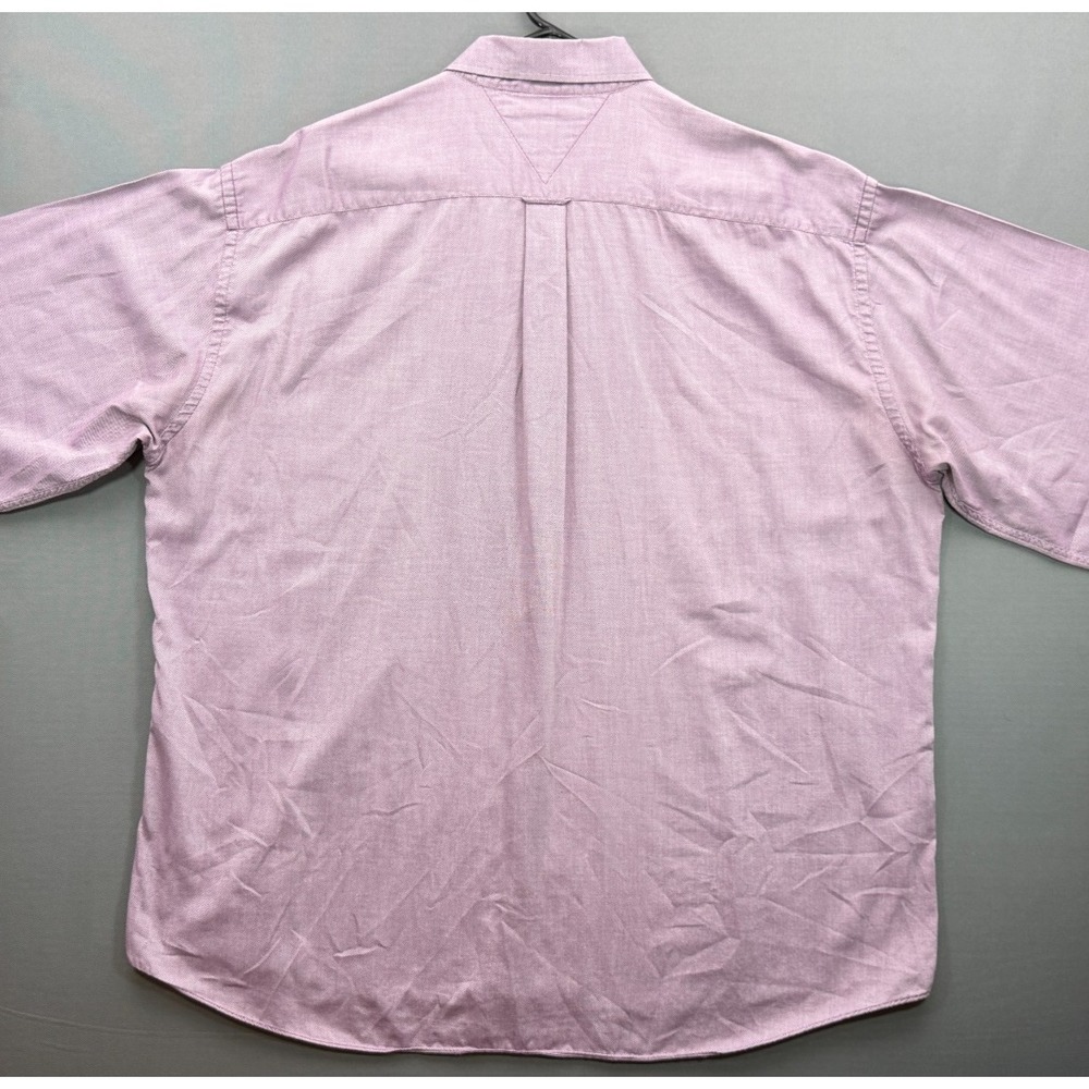 Vintage Tommy Hilfiger Crest Oxford Shirt Purple Long Sleeve Men's 17.5 34/35 XL - Picture 10 of 12